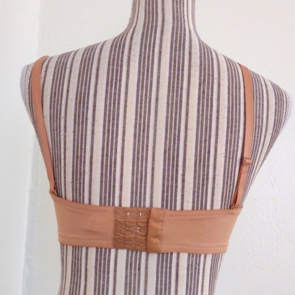 Malizia by LaPerla 2 Vintage Tan Convertible Water Implant Push Up Bra Size 34 - Picture 4 of 12